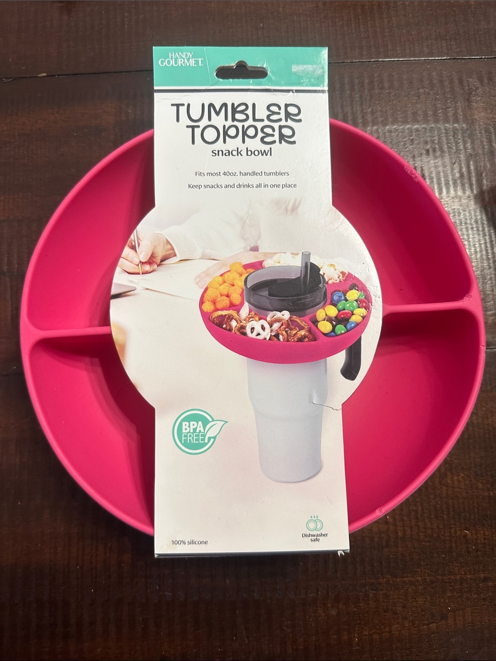 Pink Tumbler Snack Topper